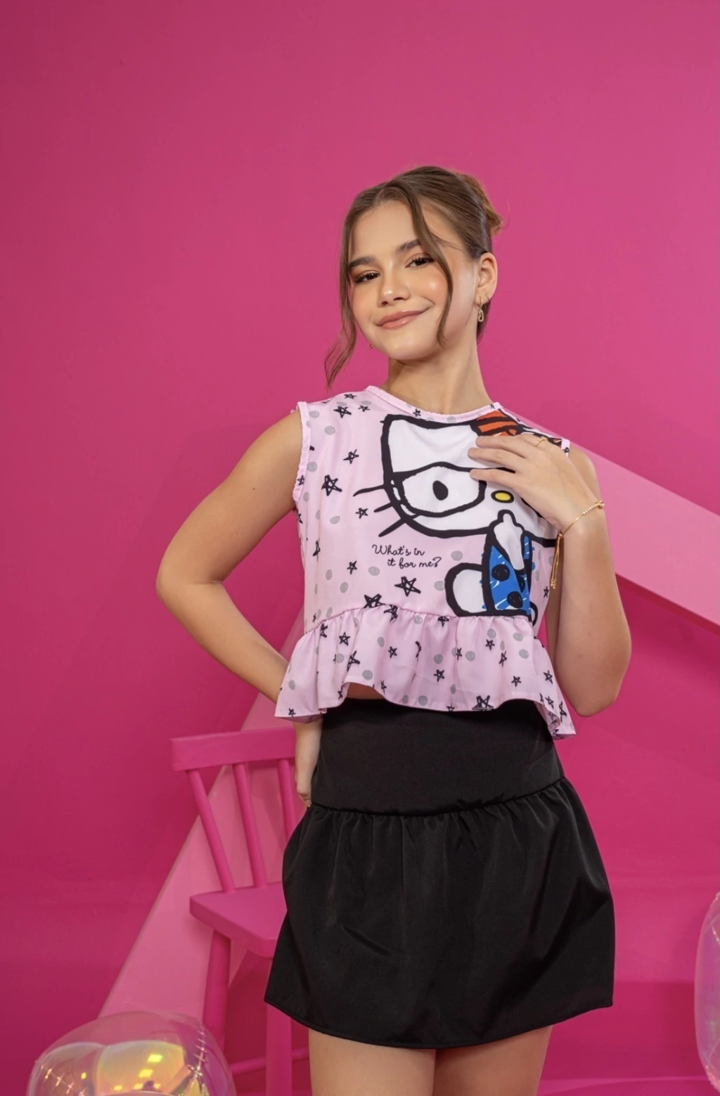 Conjunto Hello Kitty Short saia