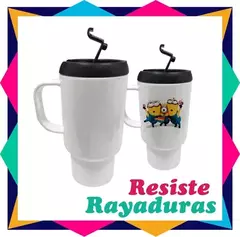 Jarro térmico de polímero personalizado con tapa negra - comprar online