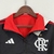 Jaqueta corta vento dupla face masculina do Flamengo, com cores preta e vermelha, da Adidas.