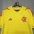 Camisa de goleiro do Flamengo na cor amarela, modelo 24/25 da Adidas, com detalhes em vermelho e logo do time.