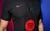 Camisa preta do Barcelona II Away 24/25 da Nike, com detalhes em azul e logo da Spotify no centro. LAMINE YAMAL - LEWANDOWSKI - RAPHINHA