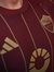 Camisa Roma I Home 24/25 da Adidas, masculina, em tom vinho com detalhes em dourado e logo do time.