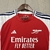 Camisa e shorts do kit infantil do Arsenal I Home 24/25 da Adidas, em vermelho e branco.