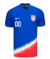 Camisa masculina azul da seleção dos Estados Unidos, modelo Away II 2024/25, com detalhes em vermelho e branco.