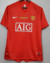 Camisa retrô do Manchester United 2007/08, modelo home da Nike, na cor vermelha. CRISTIANO RONALDO- TEVEZ - ROONEY - GIGGS - VAN DER SAAR