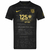 Camisa preta do Eintracht Frankfurt, edição especial 24/25, com detalhes em dourado e inscrições comemorativas.