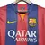 Camisa retrô do Barcelona da temporada 2014/2015, nas cores azul e grená, com logo da Nike e patrocinador Qatar Airways. NEYMAR - SUAREZ - MESSI - MASCHERANO - RAKTIC - PIQUET -  PEDRO - BUSQUETS - INIESTA