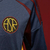 Camisa masculina azul da Roma III Third 24/25 da Adidas, com detalhes em vermelho e amarelo, estampada com o logotipo "Riyadh Season".