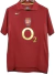 Camisa retrô masculina do Arsenal na cor vinho, modelo Highbury 05/06, com logotipo e detalhes em dourado. HENRY- PIRES- LJUMBERG - GILBERTO SILVA - 