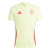 Camisa de futebol masculina da seleção da Espanha, modelo Away 2024/25, na cor amarela com detalhes em vermelho.