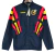 Jaqueta corta-vento da seleção da Espanha, modelo 24/25 da Adidas, com cores azul, vermelho e amarelo.
