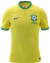 Camisa de futebol da Seleção Brasileira, modelo 2022/23, na cor amarela com detalhes em verde e azul.