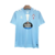 Camisa do Celta de Vigo para a temporada 24/25, na cor azul claro, com detalhes em branco e logo do patrocinador Estrella Galicia.