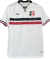 Camisa branca do Santa Cruz para torcedores, modelo 2024/25, com detalhes em vermelho e preto.