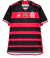 Camisa do Flamengo I Home 24/25 masculina da Adidas, com listras rubro-negras e escudo da equipe.
