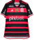Camisa do Flamengo I 24/25, preta e vermelha, com patrocinadores e logo da Adidas. Patch de campeão da copa do brasil 