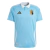 Camisa masculina azul da seleção belga, modelo away II 2024/25 da Adidas, com detalhes em branco e dourado. CAMISA LUKAKU - CAMISA DE BRUYNE