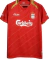 Camisa retrô do Liverpool I Home 2005/06, na cor vermelha, com detalhes em dourado e logotipo da Carlsberg. - GERRARD
