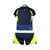 Uniforme infantil Al-Nassr II 2024/25 em azul, com detalhes em amarelo e a frase "NASSR RUNS IN MY BLOOD".Uniforme Infantil Al-Nassr II 2024/25 - Azul time do Cristiano Ronaldo