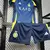 Uniforme infantil Al-Nassr II 2024/25 em azul, com detalhes em amarelo e a frase "NASSR RUNS IN MY BLOOD".Uniforme Infantil Al-Nassr II 2024/25 - Azul time do Cristiano Ronaldo