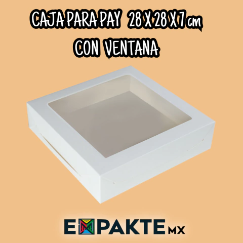 Caja para Pay 28 x 28 x 7 cm (con ventana) 50 PIEZAS