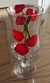 taça vidro para coquetel rosas vermelhas
