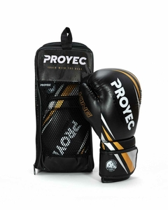 Guantes Proyec King Negro y Dorado