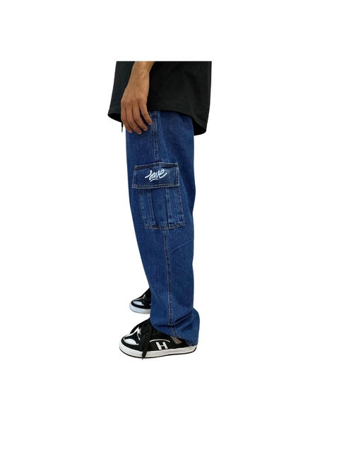 Calça Save Jeans Cargo Corte Reto