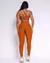 Conjunto Calça Legging Básica Textura Ondas Ferrugo + Top Lu - comprar online