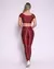 Conjunto Calça Legging Empina Vivo Cós Reto Compressão Scarlet + Top Manguinha - comprar online