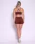 Conjunto Short Básico Cós Fino Coffee Valência + Top Vivi - comprar online