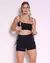 Conjunto Short Empina Ajuste Preto Valência + Top Bruna