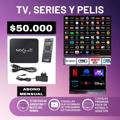 BOX Android 12.1 De alta calidad + APP PROPIA para ver TV, series y Pelis.