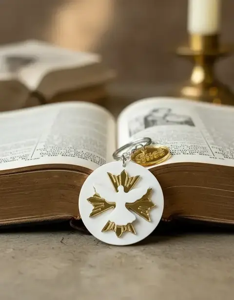 Chaveiros Personalizado Divino Espírito Santo Crisma
