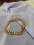 Pulseira masculina 1X1 dourada com fecho de pressão - comprar online