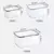 Conjunto de organizadores de gaveta de mesa ilimitados, plástico, transparente, caixa de armazenamento, acessórios de cozinha