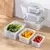 Conjunto de organizadores de gaveta de mesa ilimitados, plástico, transparente, caixa de armazenamento, acessórios de cozinha - loja online