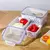 Conjunto de organizadores de gaveta de mesa ilimitados, plástico, transparente, caixa de armazenamento, acessórios de cozinha