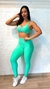 CONJUNTO LEGGING E TOP EM TECIDO SUPLEX COM TEXTURA DE ONDAS