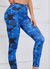 LEGGING FITNESS AZUL com ESTAMPA ABSTRATO