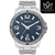 Relógio Orient Masculino Prata / Azul Analógico Esportivo MBSS1419 D2SX