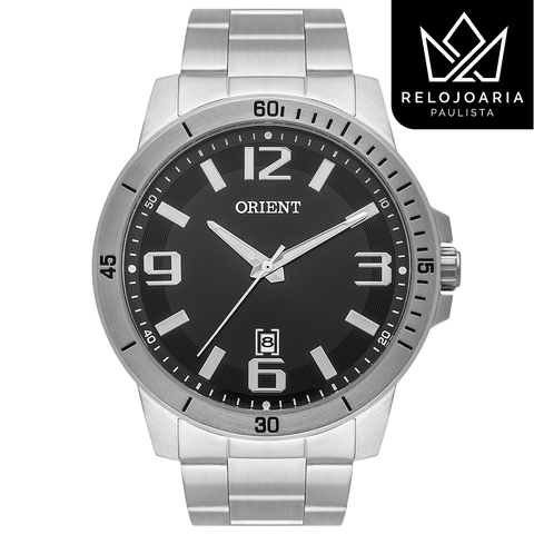 Relógio Orient Masculino Prata / Preto Analógico Esportivo MBSS1419 P2SX