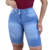 Kit 2 Short Jeans Feminino Pedal Lycra Cintura Alta Lavagens