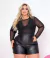 Body Tule Manga Longa com Detalhes