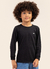 CAMISETA MENINO MANGA LONGA PRETA BUGBEE - Fashion Trends Baby e Kids