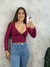 Cropped Decote Profundo Manga Longa - comprar online