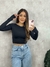 Cropped Manga Longa Aberto nas Costas na internet