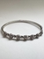 Pulseira bracelete esfera cravejada prata