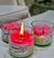 Velas Aromáticas en vasos con flores