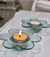 Porta vela flor con vela de noche
